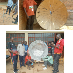 LTCR Mushasha Explores Building a Parabolic Solar Cooker with Cardboard Reflector