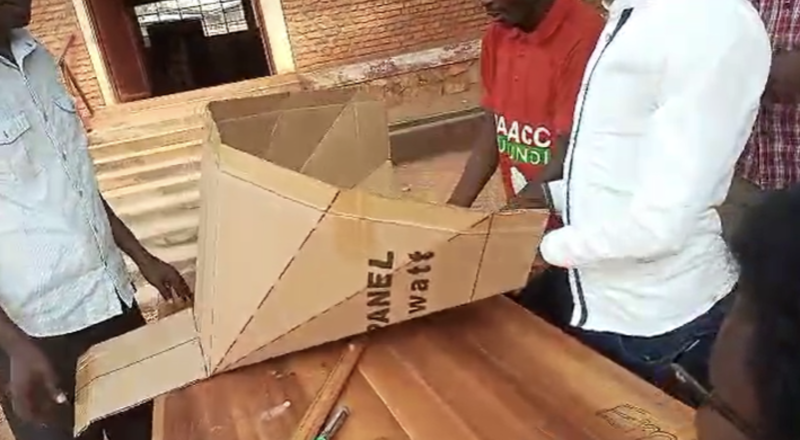 LTCR Mushasha Builds Cardboard Solar Cookers